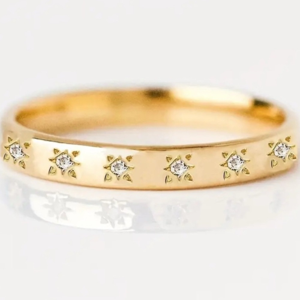 18k Gold Plated Sun Ring